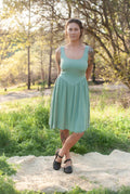 Agnes dress in Sage Challis