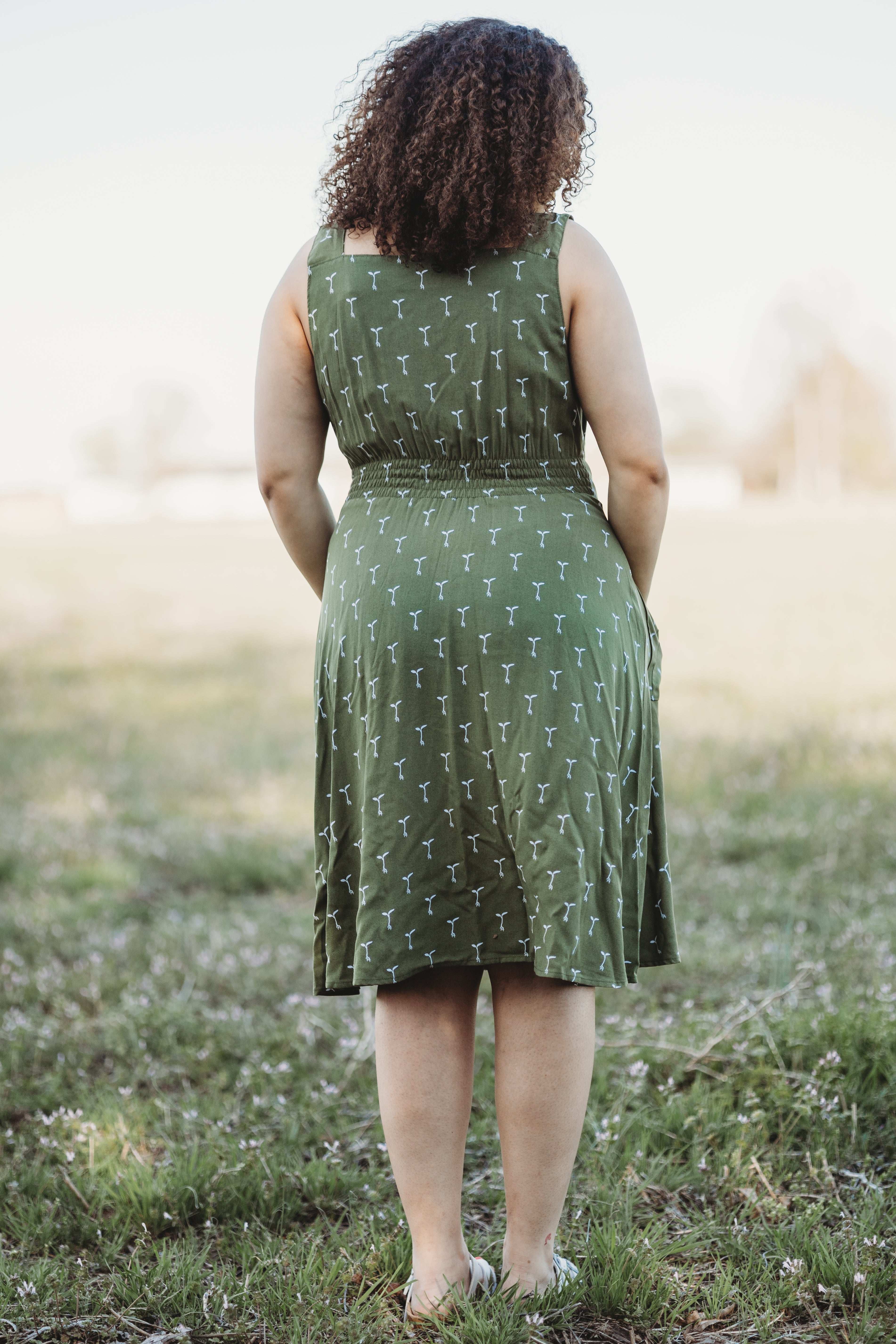 Sheet Dress in Green Sprout