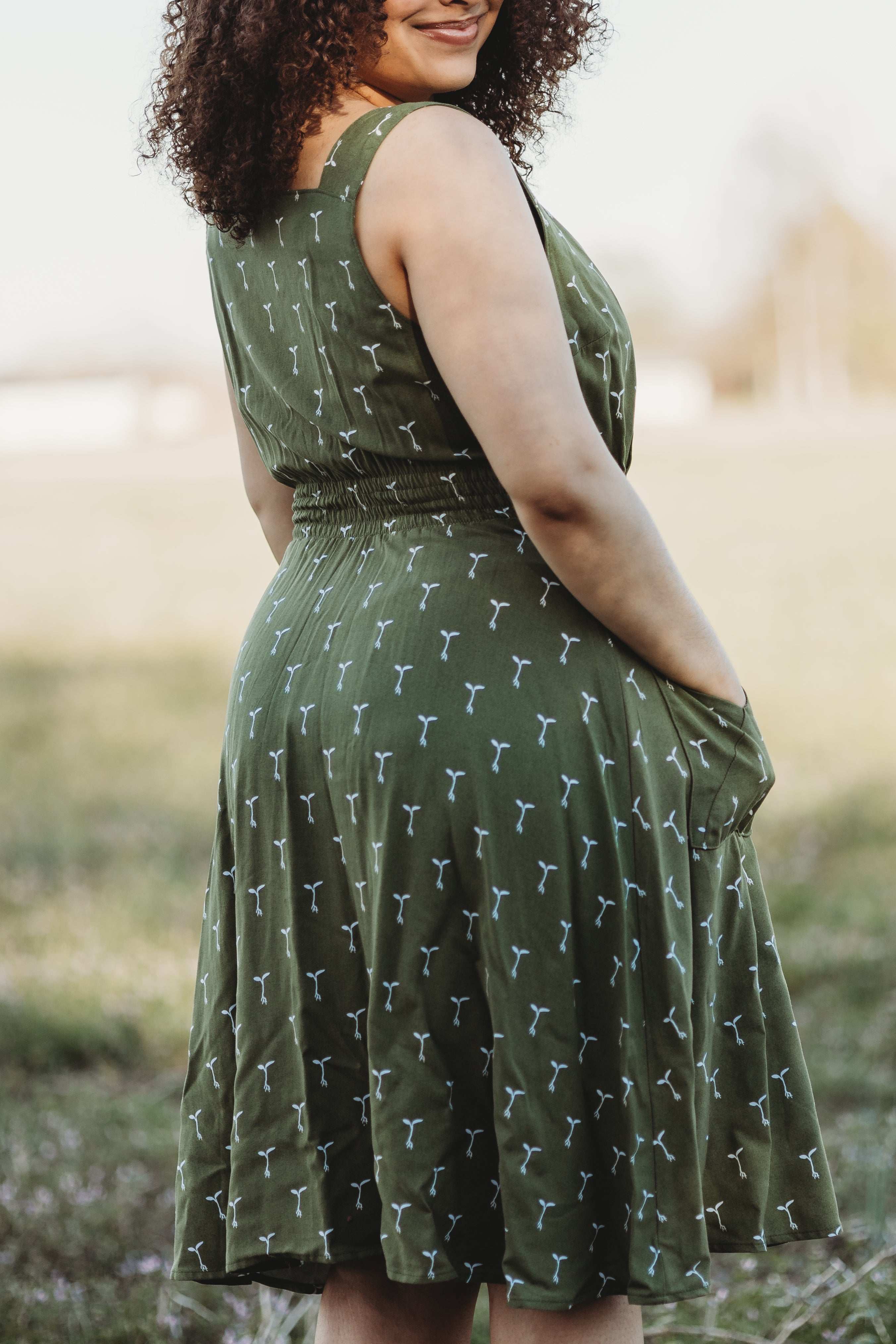 Sheet Dress in Green Sprout
