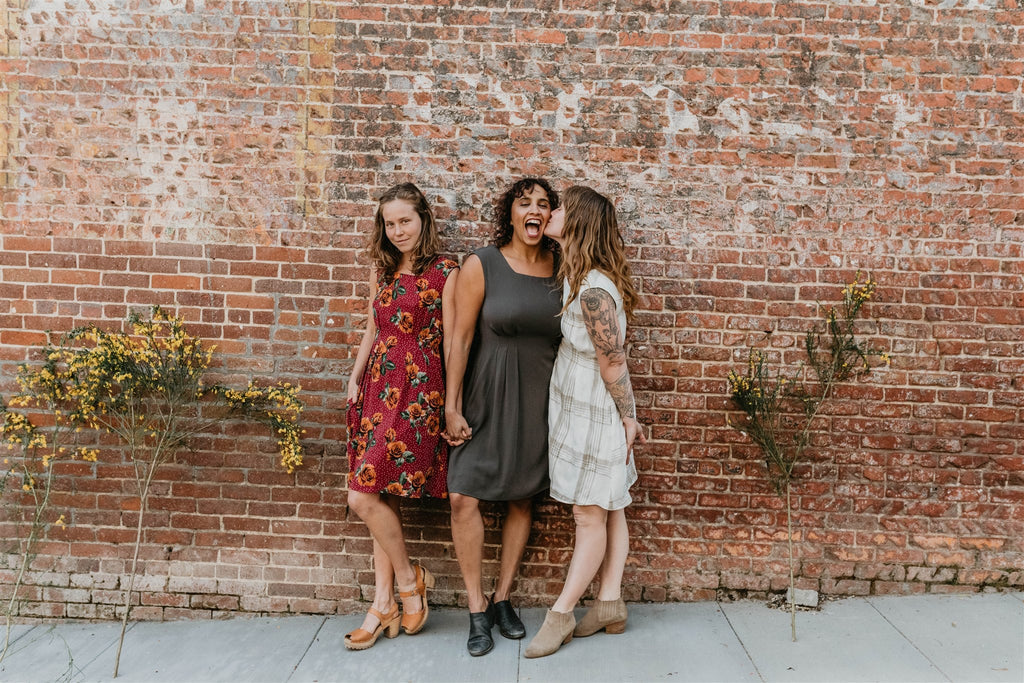 Pleiades Dress in Plaid Ivory