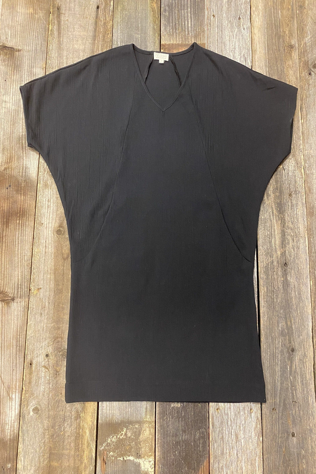 Cocoon Dress in Black Crepe