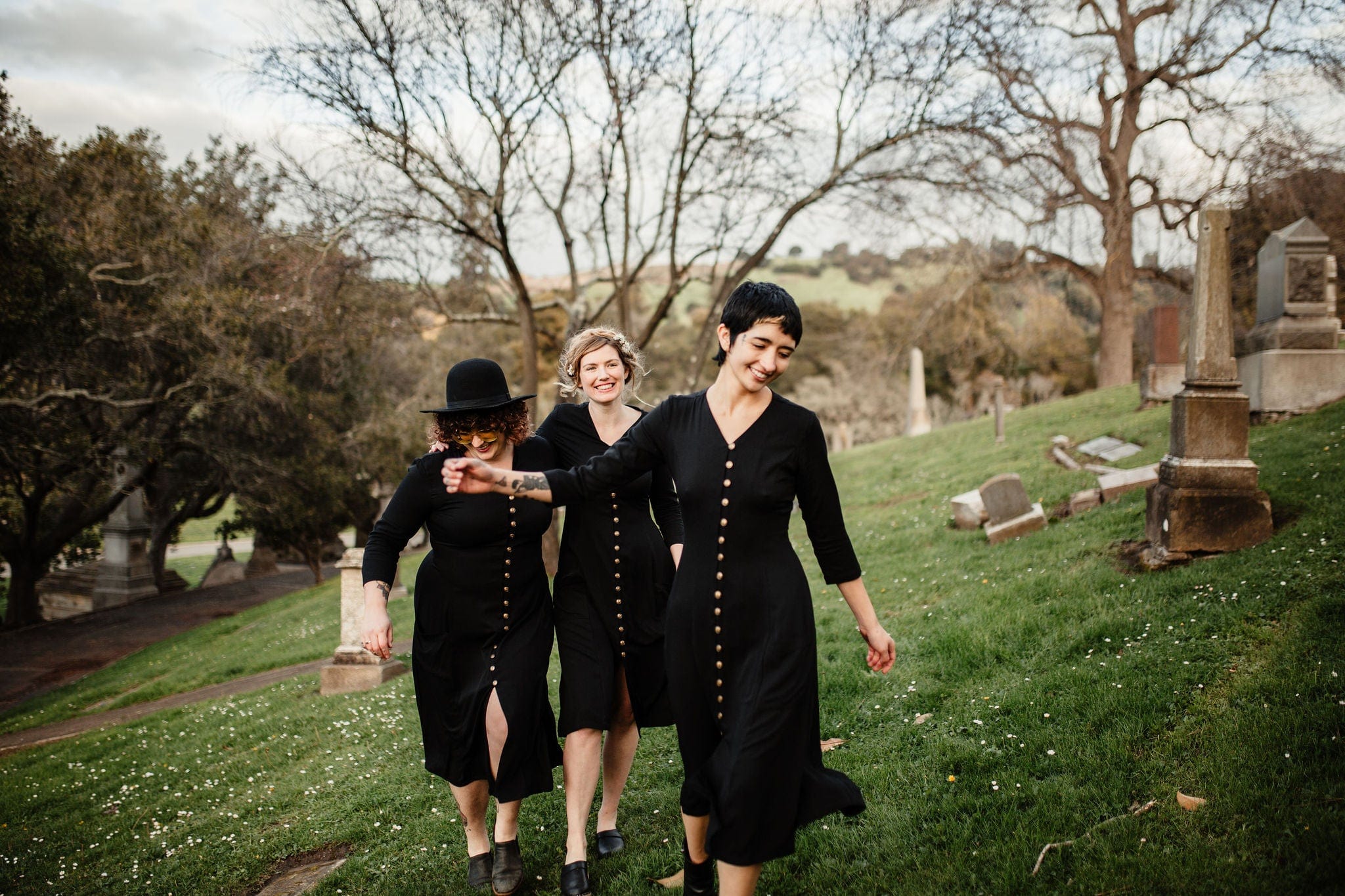 Fiona Dress in Black Challis