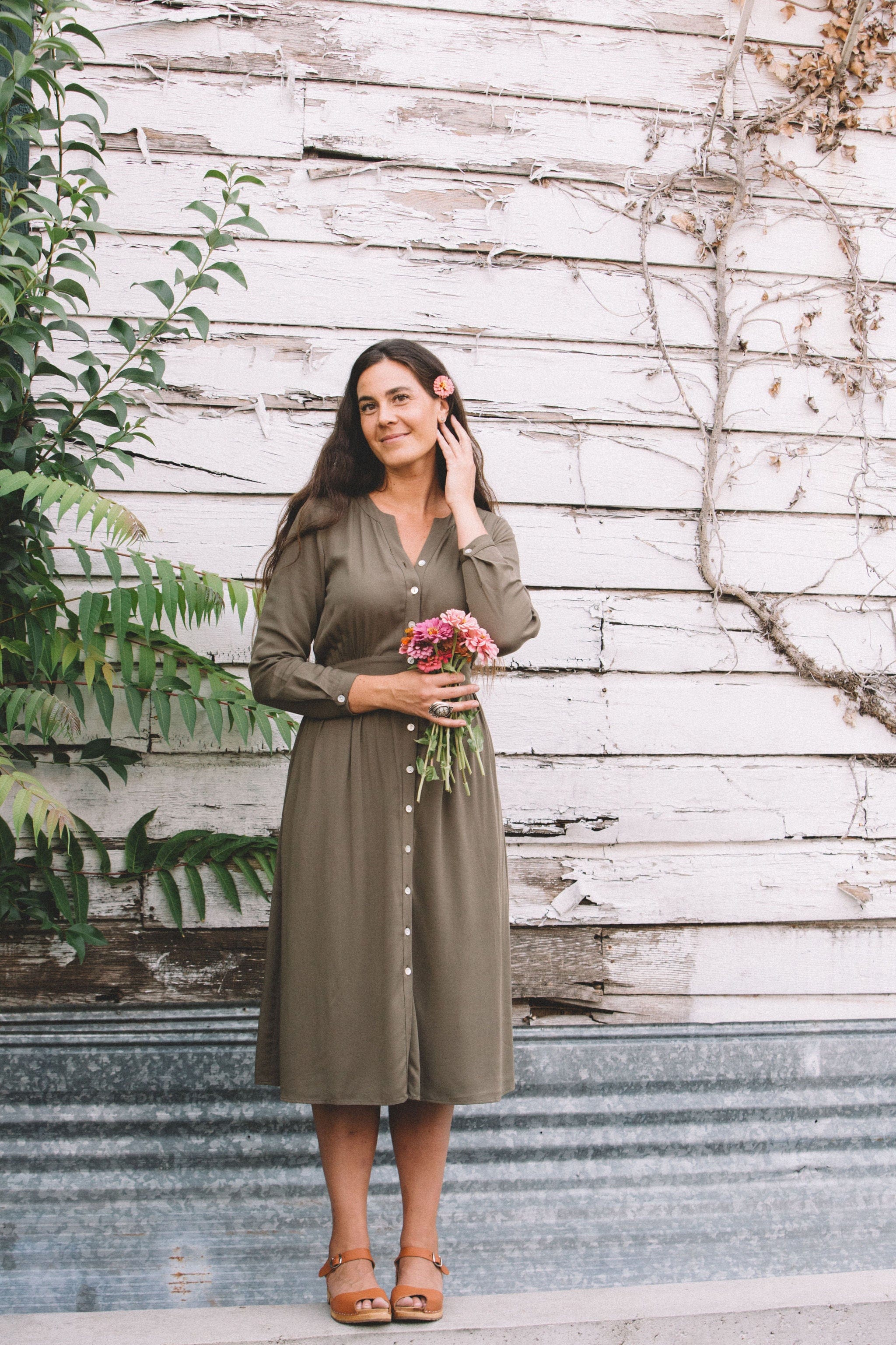 Vera Dress in Olive