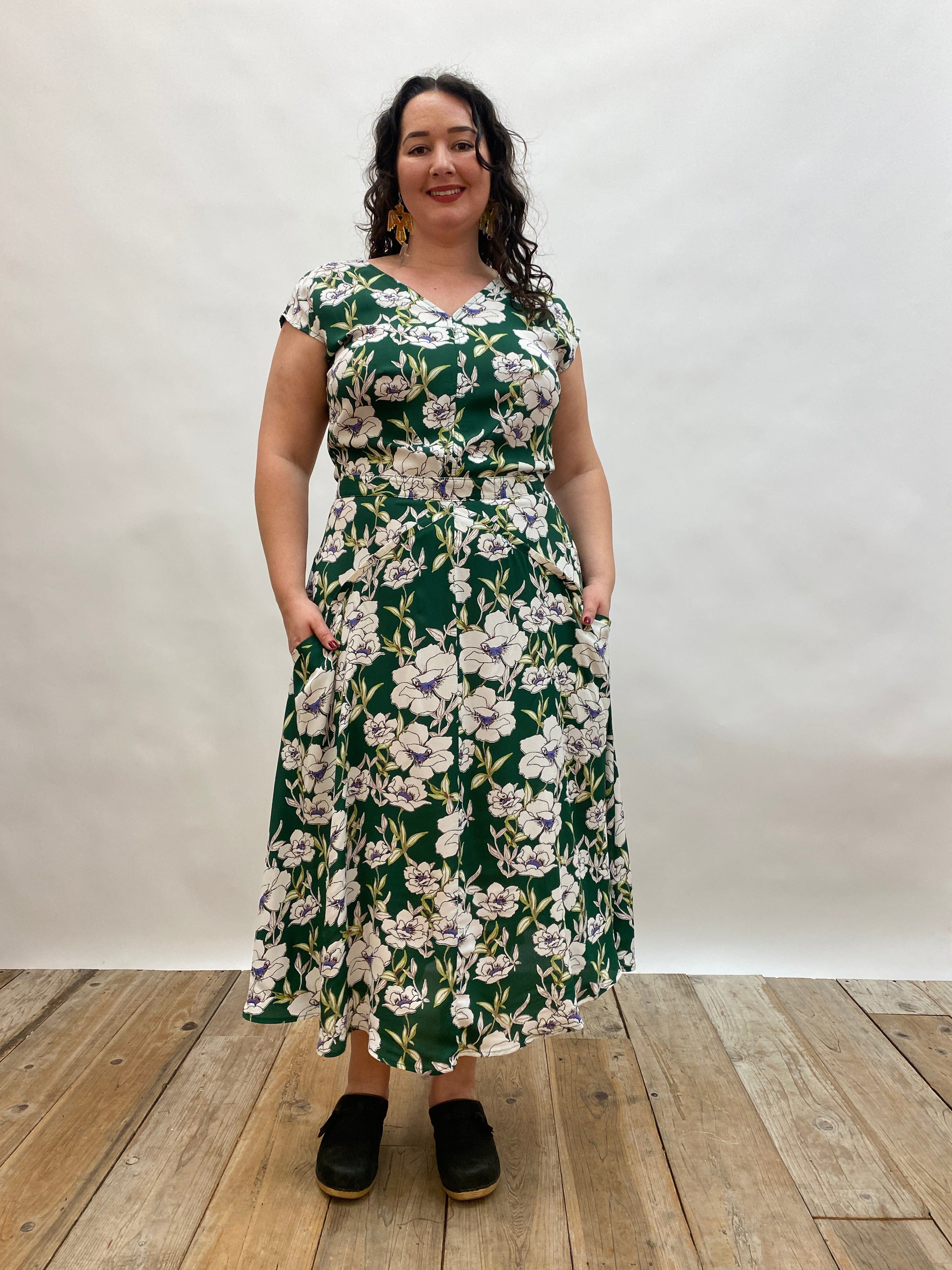 Xena Dress in Green Magnolia